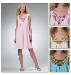 6068 MCCALLS CRAFTY  PULLOVER DRESS AND NECKLACES PATTERN 6-14